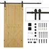 200cm Binario Per Porta Scorrevole Kit Accessori Con Binario E Rulli Portata 100kg Acciaio Al Carbonio 200×4×0.6cm