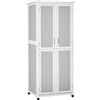 Casetta Porta Attrezzi In Legno Di Abete A 3 Livelli Con Tetto In Bitume, 77x58x175 Cm, Grigio