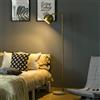 Lampada Da Terra Moderna Con Paralume Regolabile In Stile Vintage Compatibile Con E27 40w - Oro