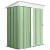 Casetta Da Giardino Porta Attrezzi In Acciaio Con Porta Bloccabile, 161x95x163/181cm, Verde