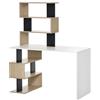 Scrivania Con Libreria Per Camera, Scrivania Ufficio, Scrivania Porta Pc In Legno Multicolore, 120x60x148cm