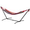 Amaca Autoportante Con Supporto, Altezza Regolabile E Borsa Di Trasporto, 310x117x105 Cm, Rosso