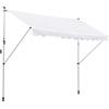 Tenda Da Sole A Bracci 3x1.5m Con Manovella E Struttura Telescopica, Bianco