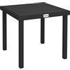 Tavolo Da Giardino Tavola Da Pranzo Effetto Legno, 78x78 Cm, Nero