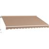 Tenda Da Sole Per Esterno Avvolgibile A Bracci Con Apertura A Manovella, 350x250 Cm, Marrone