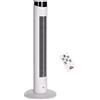 Ventilatore A Torre 45w A 3 Modalità E 3 Velocità Con Timer Da 12h, In Abs E Alluminio, Ø31.5x93 Cm, Bianco