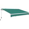 Tenda Da Sole Per Esterno Avvolgibile A Manovella In Metallo E Alluminio, 4x2.5m, Verde Scuro