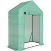 Serra Da Giardino 143 X 73 X 195 Cm Con Scaffale A 2 Ripiani, Verde