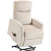 Poltrona Elettrica Alzapersona Poltrona Relax Massaggiante, Beige