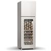 KLARSTEIN Shirley - Cantinetta Refrigerata per Vini, 63 Bottiglie, Doppia Zona, da -10 a 18 °C, LED, Design Retrò, Freestanding, Cantina Frigo per Vino