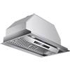 IKTCH 30 inch Built-in/Insert Range Hood 900 CFM, Ducted/Ductless Convertible Duct, Stainless Steel Kitchen Vent Hood with 2 Pcs Adjustable Lights and 2 Pcs Baffle Filters with Handlebar(IKB02-30'')
