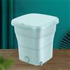 SLCXDPAT Lavatrice Portatile Pieghevole, 12L Mini Lavatrice con Centrifuga, Pulizia Efficiente per Piccoli Indumenti, per Casa/Viaggio/Campeggio/Dormitorio/Vestiti per Bambini/Calzini/Biancheria Intima(Green)