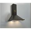 GURARI Cappa da parete GCH 975 Bl 6, in stile retrò, 60 cm, 850 m³/h, colore: Nero