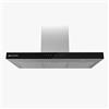 EAS ELECTRIC SMART TECHNOLOGY | EMRH908TX | Cappa aspirante | Cappa decorativa NoTouch | Larghezza 90 cm | Colore inox e vetro nero | Touch | 4 livelli | LED | 3 filtri a 5 strati lavabili