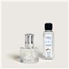 LAMPE BERGER Lampada Catalitica Cofanetto Mirage Trasparente con Flacone 250ml Thé Blanc Pureté