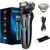 NNBWLMAEE Sekoda Pro 8 Electric Shaver, Electric Shaver for Man, 4D Floating Head Shaver, Fast Charging, Quiet Motor, Dual-Track Blades, IP6X Waterproof (Black,Standard)