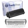 Trade-Shop Confezione combinata di alta qualità 10B + blocco lama compatibile con Braun 81272936 tipo 5734 CruZer 5 face Z5, 81519177 tipo 5734 MultiGroomer MG5010 rasoio