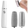 Hliloy Exovan, lucidatrice elettrica per piedi Exovan, lucidatrice elettrica a 360°, ricarica USB, comoda smerigliatrice elettrica per piedi, rimozione calli, funzionamento silenzioso (bianco)