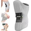 HYPYXUS Dispositivo di assistenza al ginocchio, booster di protezione del ginocchio, immobilizzatore al ginocchio, supporto per le articolazioni della virgola per braccio per ginocchio (1Pcs,Gray)