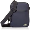 Lacoste Mens PVC Flat Crossover Bag, Blu Adriatico Chiaro, taglia unica