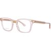 Gucci Occhiali da vista unisex quadrati rosa trasparente GG0184O 013, Rosa trasparente/Oro-logo-013, Lens-50 Bridge-21 Temple-145