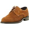 Tommy Hilfiger Scarpa Uomo Derby in Pelle Scamosciata, Marrone (Coconut Grove), 42