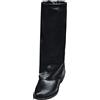 Fulidngzg Stivali Pelle Donna Invernali Morbida Retrò con Tacco Stivaletti Texani Eleganti Curvy Anfibi Equitazione Alti al Ginocchio Comode Tronchetti Gamba Largo Impermeabili Primaverili per Biker Lavoro