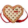 Generic Borsa a tracolla alla moda a forma di cuore dolce amore borsa a tracolla creativa ciliegia crema torta box borse per donne regali