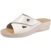 Fly Flot Ciabatta Donna in Microfibra con Fasce Incrociate a Strappo, Fodera Traspirante Air Flot, Sottopiede Antishock in Pelle