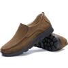 Generico Mocassini Uomo Casual con Plateau, Scarpe Guida Morbide Comode Antiscivolo, Scarpe Casual per Camminare Guidare(Cachi,48)