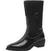 Asterisco Donna Tacco Western Stivaletti Tacco Medio Polacchine Appuntito Senza Chiusura Stivali da Cowboy, C71445Ys Nero/Rl Numero 43 EU/45Cn