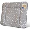 pic Bear - Fasciatoio, facile da pulire, materassino per fasciatoio, cuscino per fasciatoio, 85 x 72 cm, motivo stelle, grigio-bianco