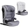 MS BabyWorld - BETA e ALPHA - Seggiolino auto Isofix Gruppo 2/3 e seggiolino rialzato convertibile | 15-36 kg | 100-150 cm | Cintura di sicurezza | Per neonati e bambini piccoli (Beta Grigio)
