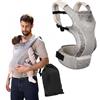 MS BabyWorld - Kanguro Four Seasons - Fascia porta bebé elastica ed ergonomica | Facile da usare | Regolabile | Multiuso | Fino a 15 kg | Baby Shower | Peso distribuito su spalle e schiena