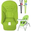 Generico Cuscino per seggiolone con 2 paia di bacchette per bambini, rivestimento impermeabile in similpelle per seggiolone per PegPerego, SiestaZero3, Baoneos, KosmicJané