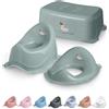 DOCARI Set da toilette per bambini DOCARI 3in1 bambina verde da 1 anno - composto da vasino + sgabello + tavoletta igienica