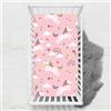 Odot Lenzuolo con angoli Lenzuola Carrozzina Neonato, Stampa di Unicorno Bambino Cotone Coprimaterasso, Lenzuola per Culla Babybay (100x135 cm,Rosa)
