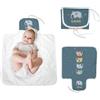 Wanapix | Fasciatoio Portatile per Bambini Personalizzato | Impermeabile | Materassino XL Pieghevole | Cambia Pannolini | Neonato | Elefanti