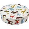 Chickwin Cuscino Rialzo Sedia per Bambini, Cartone Animato Stampa Cuscino Alzasedia con Cinghie Regolabile Lavabile Smontabile Cuscino Seduta per Sedia da Pranzo (32x32x8cm,beige animale)