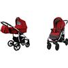 BabyLux Qbaro Passeggino 2in1 Deep e Passeggino con Accessori Regolabile e Pieghevole Costruzione in Alluminio Leggero 2 Opzioni di Montaggio Ruote Impenetrabili Impermeabili Chili