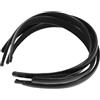 SOLUSTRE 2 pezzi Fasce per Capelli Donna in PU Pelle Nera Cerchietti Sottili Leggeri e Comodi per Uso Quotidiano Accessori Moda Eleganti per Lavoro