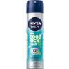 Beiersdorf NIVEA MEN Deodorante spray Cool Kick Fresh con protezione antitraspirante 72h contro sudore e odore corporeo, deodorante spray con acqua di cactus senza alcool etilico (150 ml)