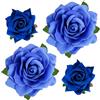 mishdacthgd Fermagli per capelli a forma di rosa, 4 pezzi, in tessuto, con fiori messicani, per donne e ragazze, matrimoni, feste per la festa della mamma (2 misure) (blu)