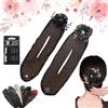 Liocwocne Ball Hair Clip, Flower Hair Bun Roller, Ball Hair Clip Bun Roller, Flower Hair Clip, Lazy Hair Curler Deft Bun, Magic Twist Clip Hair Accessories, Easy Fast Snap Roll Hair Tool (2pcs-B)