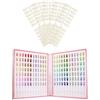 Generic Espositore per unghie, grafico campione di smalto, libro portatile in 216 colori con slot trasparenti, custodia in pelle PU resistente con cerniera, accessorio professionale per salone di bellezza
