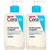 CeraVe 2x CeraVe SA Detergente Levigante Pelli Molto Secche Ruvide e Screpolate Azione Esfoliante con Acido Salicilico Urea e 3 Ceramidi Essenziali - 2 Flaconi da 236ml ognuno