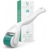 Beauty By Earth Derma Roller per cuoio capelluto, barba e viso, rullo per microneedling con 540 micro aghi in titanio da 0,25 mm, strumento per microneedle per capelli, strumenti per la cura della pelle per donne e