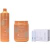 Echosline Set Keratin Veg , Shampoo e Maschera Senza Sali per Capelli Colorati e Trattati , adatti per stiratura alla cheratina, completamente Vegani Con Fiale alla Keratina,1000 ml