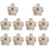UUYYEO 10 mini fermagli per capelli a forma di fiore, trasparenti, piccoli artigli per capelli, piccoli fermagli per capelli, accessori per feste, matrimoni quotidiani