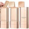 ToatlHeal Dual-Ended Concealer Foundation Stick, Korean 2 in 1 Dual-Ended Long-Lasting Concealer Foundation Stick with Brush, Full Coverage Matte Finish for Face Makeup (#01+#02)